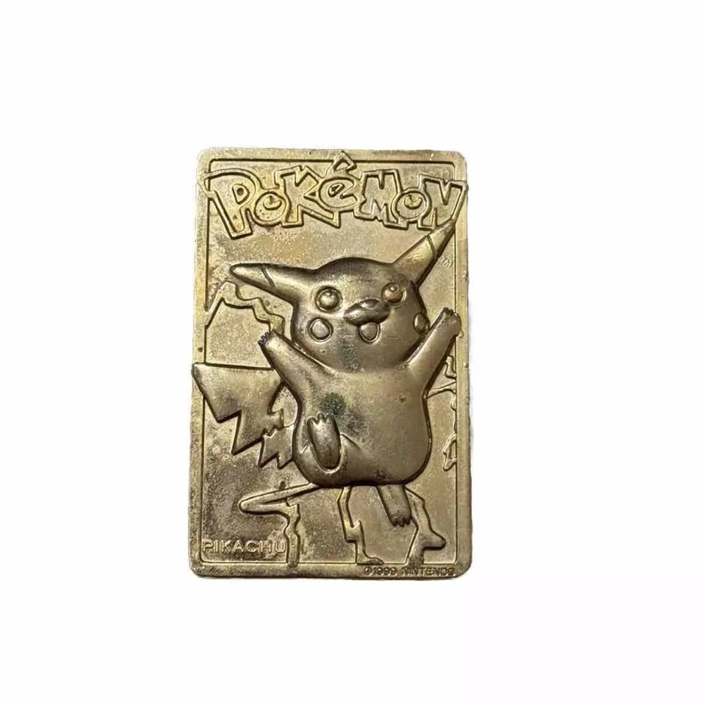 Vtg Pokemon 23k Gold Plated PIKACHU Trading Card 1999 Burger King BK Collectable